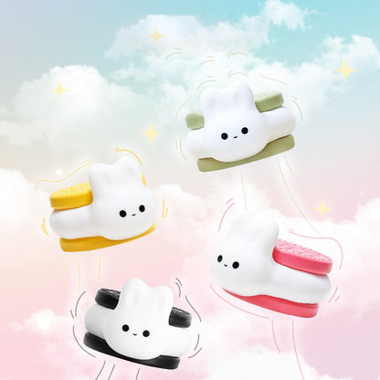 Lampe de nuit LED en silicone squishy Cookie Bunny - Cadeau parfait pour les enfants et les filles