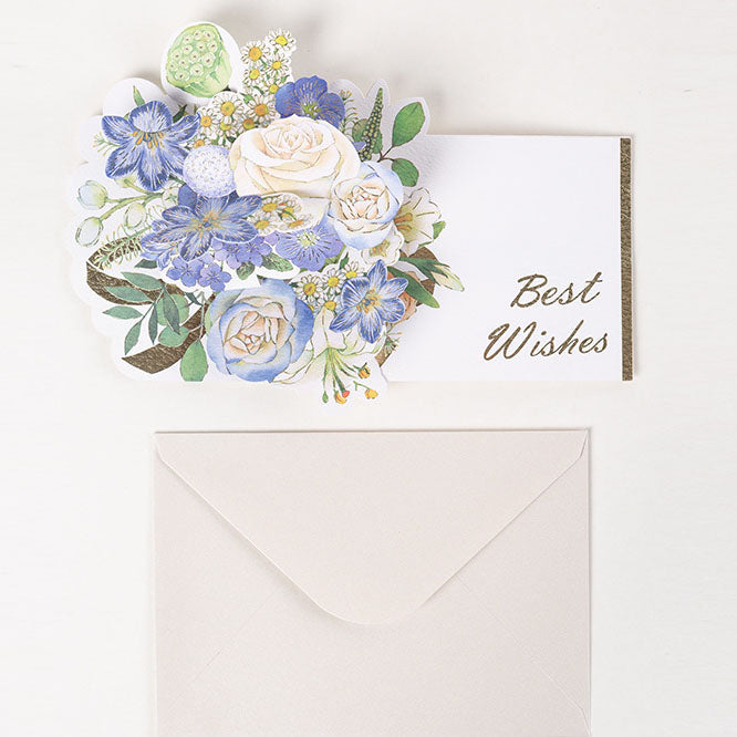 Carte-cadeau pop-up de fleurs d'anniversaire