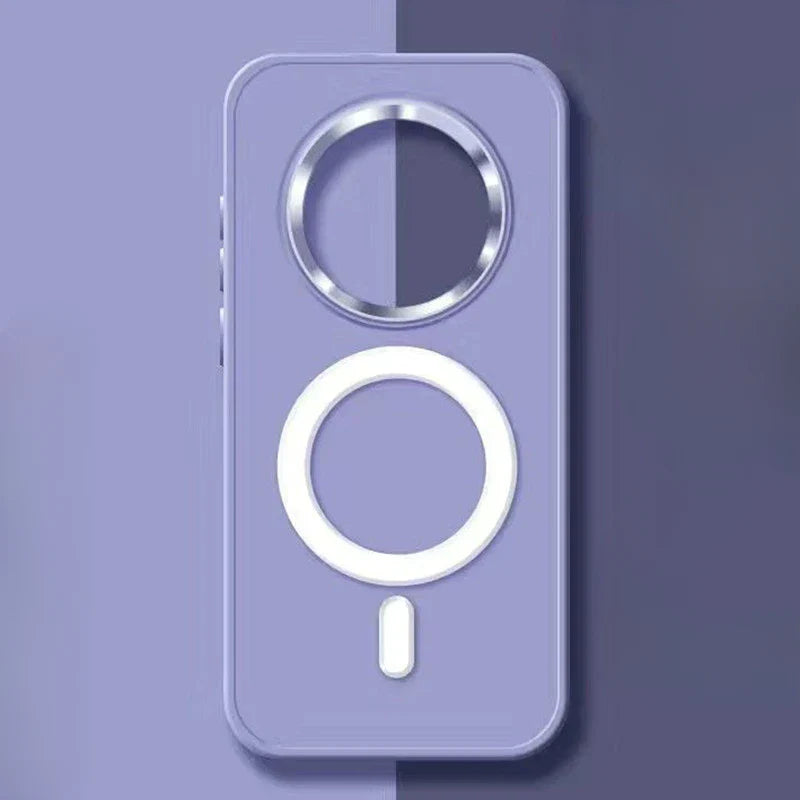 Coque de luxe en placage mat MagSafe pour Vivo X100 Pro, silicone magnétique, charge sans fil, couverture protectrice arc-en-ciel