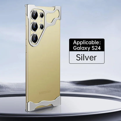 Coque en alliage de luxe respirante sans cadre MagSafe pour Samsung Galaxy S24 S23 Plus Ultra protection métallique de charge sans fil refroidissement