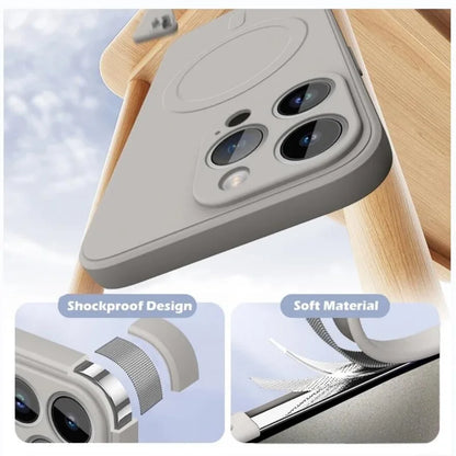 Étui de chargement sans fil en silicone MagSafe de luxe pour iPhone 15 14 Plus 13 12 11 Pro X XR XS Max 7 8 Couverture douce magnétique