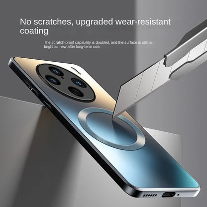 Étui de chargement sans fil MagSafe froissé mat de luxe pour VIVO X100 Pro, couverture brillante en paillettes