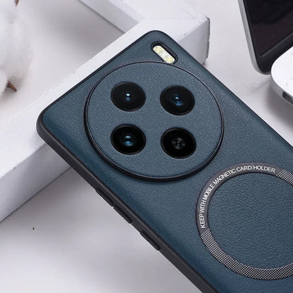 Etui en cuir de style Magsafe de luxe pour VIVO X100 X90 V29 V27 S16 Pro, protecteur, charge sans fil, couverture en PU