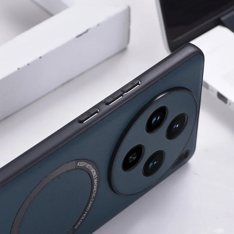 Etui en cuir de style Magsafe de luxe pour VIVO X100 X90 V29 V27 S16 Pro, protecteur, charge sans fil, couverture en PU