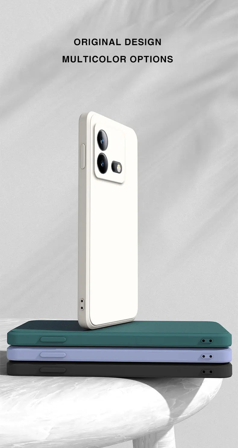 Coque en silicone de luxe pour VIVO iQOO Neo 8 Pro 5G, protection de caméra, couverture anti-choc