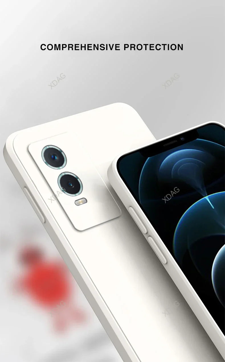 Coque de téléphone en silicone couleur Luxe Candy pour VIVO Y76 5G Housse anti-choc