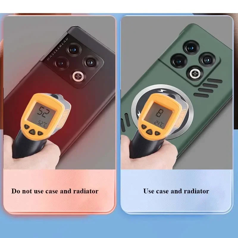 Étui de dissipation de chaleur MagSafe sans cadre respirant pour OnePlus 11 11R 10T 10R 9 9R 9RT Pro 5G couverture de charge sans fil magnétique