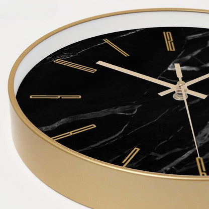 Montre Murale en Marbre de Luxe | Horloge Silencieuse Élégante pour Intérieurs Modernes