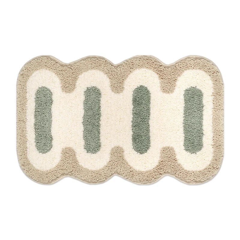 Tapis de bain doux avec un design géométrique
