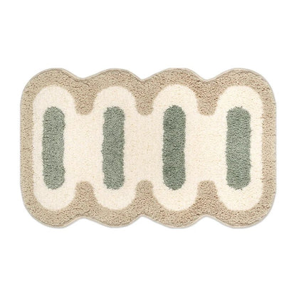 Tapis de bain doux avec un design géométrique