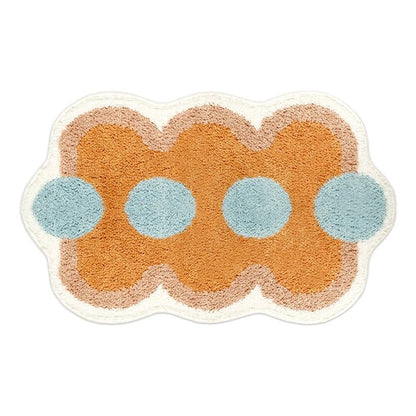 Tapis de bain doux avec un design géométrique