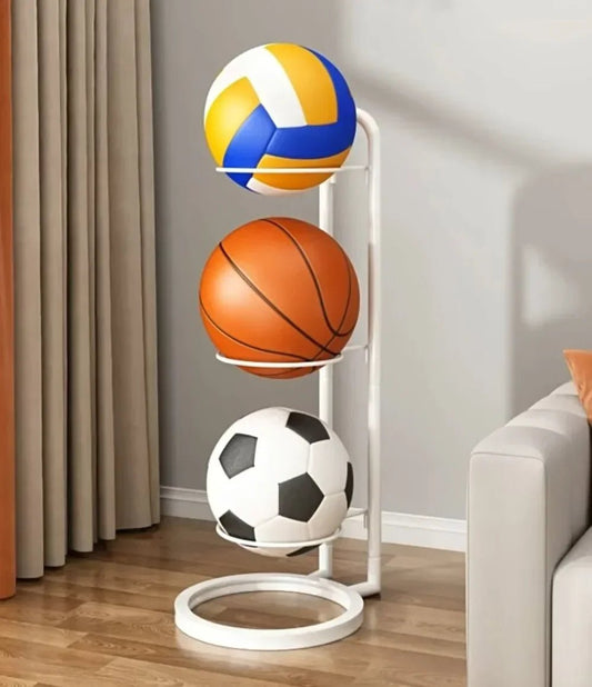 Étagère de rangement élégante pour ballons de sport | Organisateur amovible pour le garage