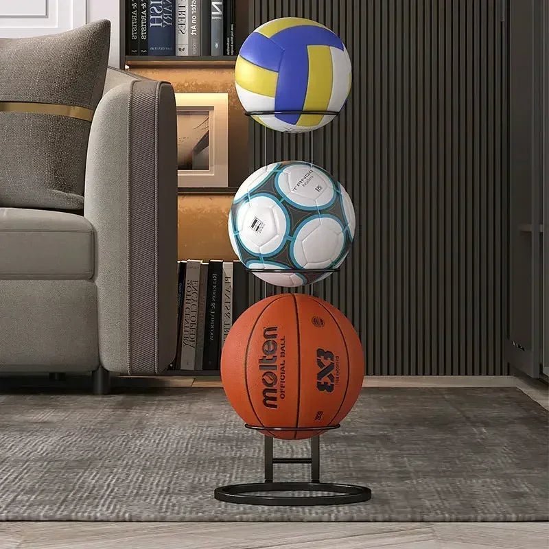 Étagère de rangement élégante pour ballons de sport | Organisateur amovible pour le garage