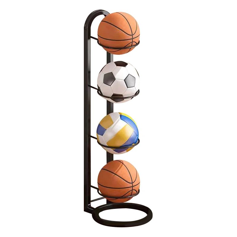 Étagère de rangement élégante pour ballons de sport | Organisateur amovible pour le garage