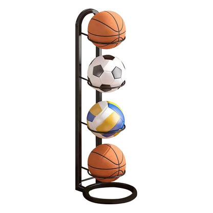 Étagère de rangement élégante pour ballons de sport | Organisateur amovible pour le garage