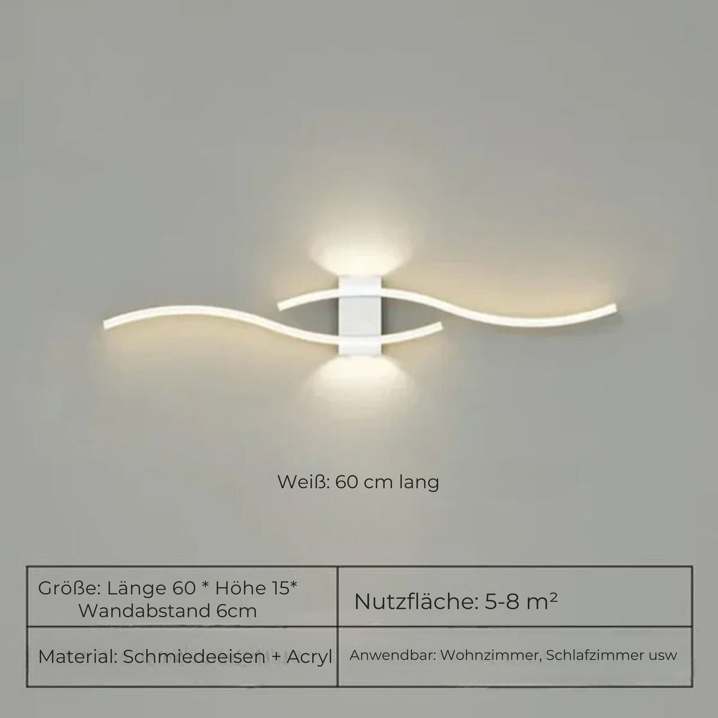 Floroux - Élégante lampe murale LED dimmable pour un intérieur moderne