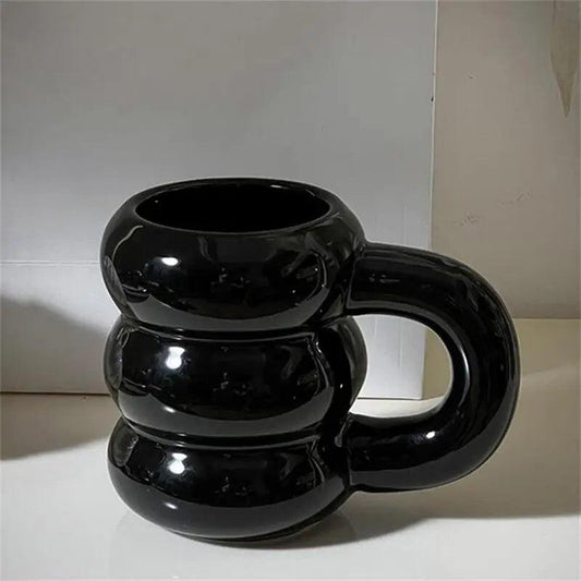 Tasse à café épaisse chunky avec anse │ Accessoires de cuisine en céramique