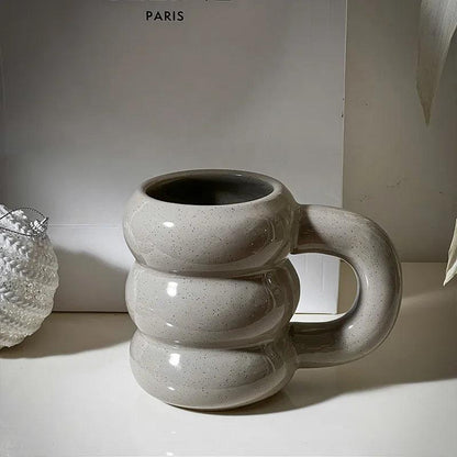 Tasse à café épaisse chunky avec anse │ Accessoires de cuisine en céramique