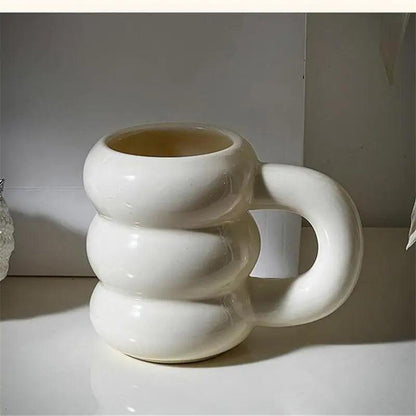 Tasse à café épaisse chunky avec anse │ Accessoires de cuisine en céramique