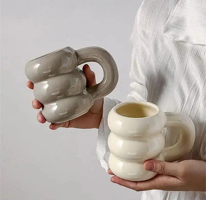 Tasse à café épaisse chunky avec anse │ Accessoires de cuisine en céramique