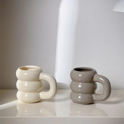Tasse à café épaisse chunky avec anse │ Accessoires de cuisine en céramique
