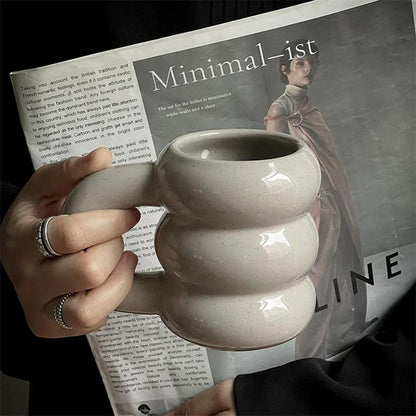Tasse à café épaisse chunky avec anse │ Accessoires de cuisine en céramique