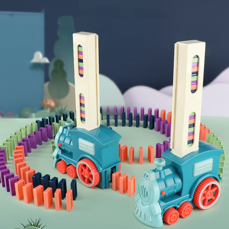Ensemble d'aventure de train Domino Express - Le train automatique de pose de dominos