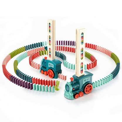 Ensemble d'aventure de train Domino Express - Le train automatique de pose de dominos
