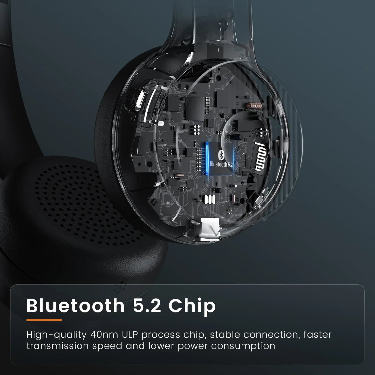 EKSA H16 Casque sans fil Bluetooth 5.2 avec micro - TWS Annulation de bruit HiFi Stéréo Dynamique