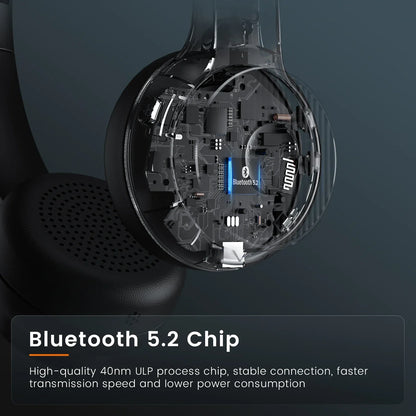 EKSA H16 Casque sans fil Bluetooth 5.2 avec micro - TWS Annulation de bruit HiFi Stéréo Dynamique