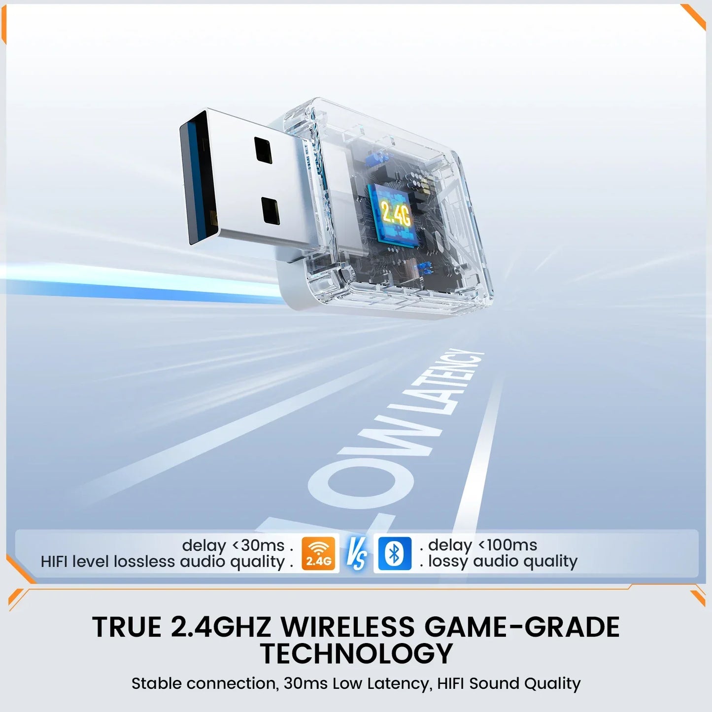 EKSA E1000 Casque de Jeu Bluetooth Sans Fil avec Micro - TWS Réduction de Bruit HiFi Stéréo Dynamique