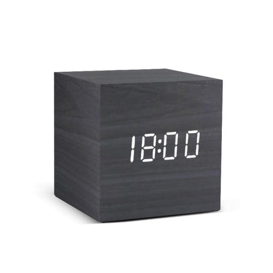 Réveil LED minimaliste en bois