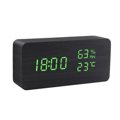 Réveil LED minimaliste en bois