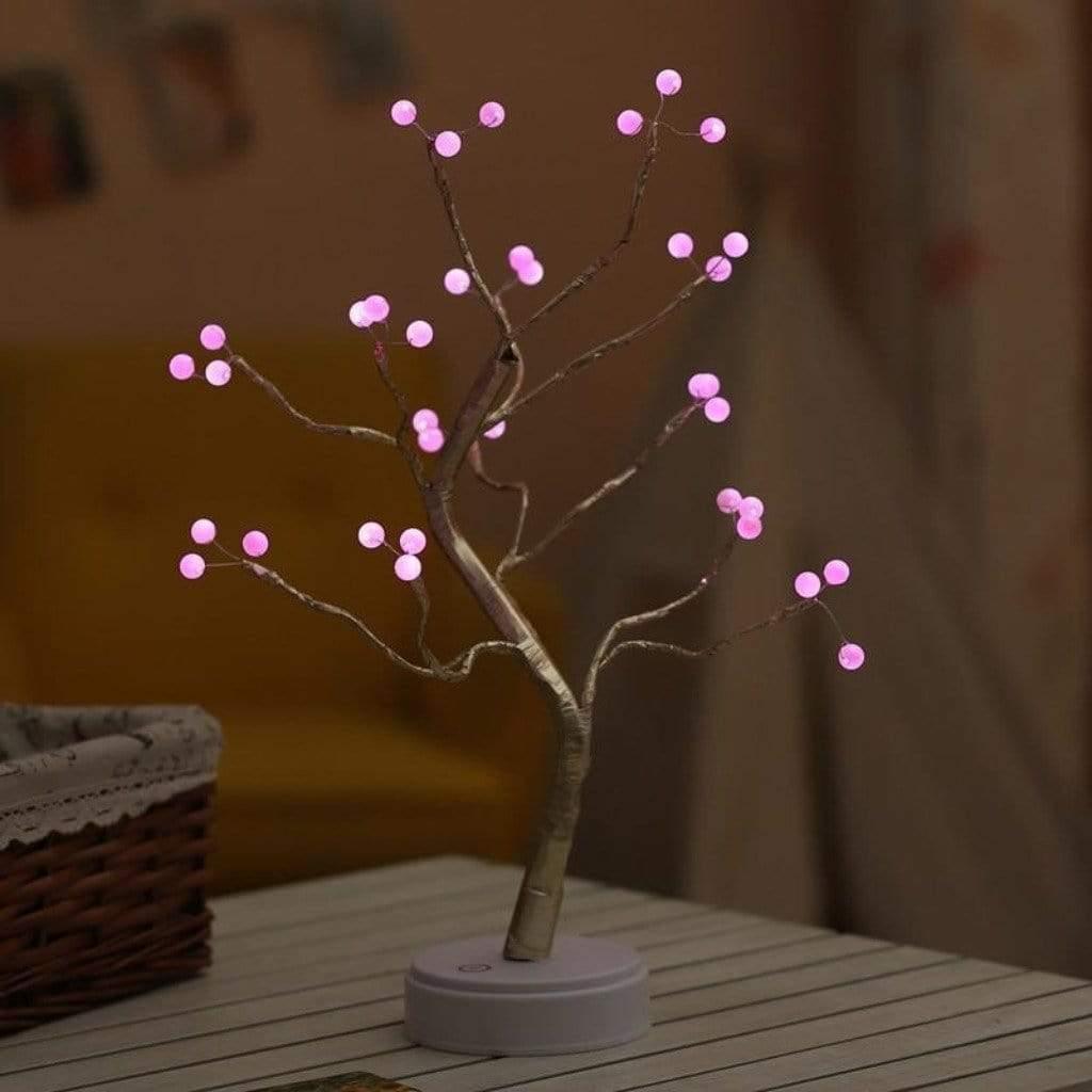 Floroux LED arbre lampe de table | Lumière d'ambiance magique | Sans fil | Décoration pour la maison