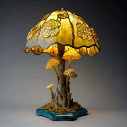 Floroux Table Lamp Stained Glass | Soothing Light | Decorative Glass Lamp for the Home