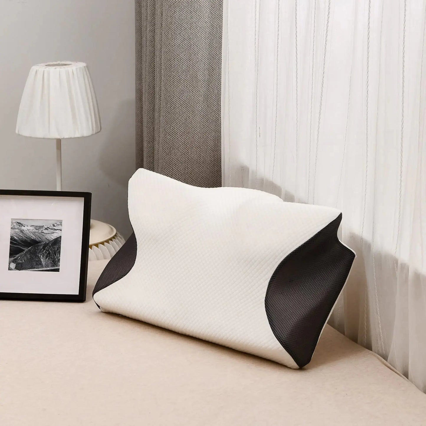 Floroux | Oreiller Orthopédique Mousse Mémoire | Forme Papillon Ergonomique