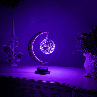 Floroux GLOBE – Lampe en verre lune chaude et confortable pour une atmosphère de rêve