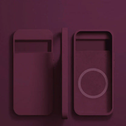 Coque de téléphone en silicone liquide MagSafe de luxe pour Google Pixel 8 7 6 Pro pour chargement sans fil, coque anti-choc