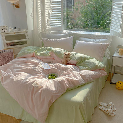 Ensemble de literie coloré Floroux Toned Morandi