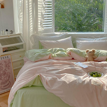 Ensemble de literie couleur Morandi tonifié Floroux