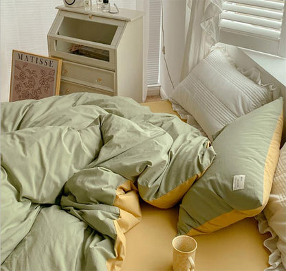 Ensemble de literie coloré Floroux Toned Morandi