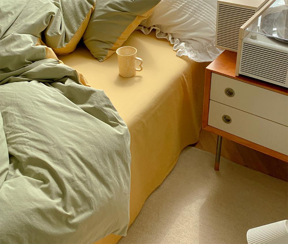 Ensemble de literie coloré Floroux Toned Morandi