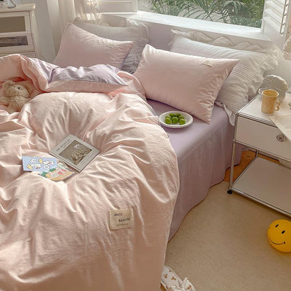 Ensemble de literie couleur Morandi tonifié Floroux