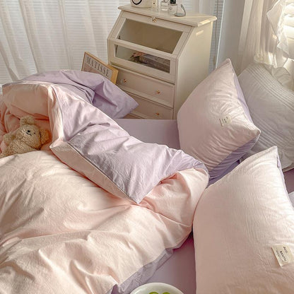 Ensemble de literie couleur Morandi tonifié Floroux