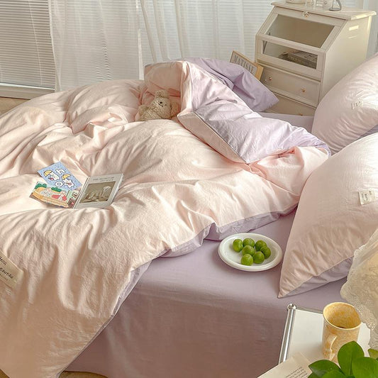 Ensemble de literie coloré Floroux Toned Morandi