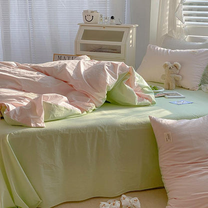 Ensemble de literie couleur Morandi tonifié Floroux