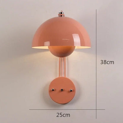 Floroux - Charmante lampe murale champignon pour un éclat confortable et élégant