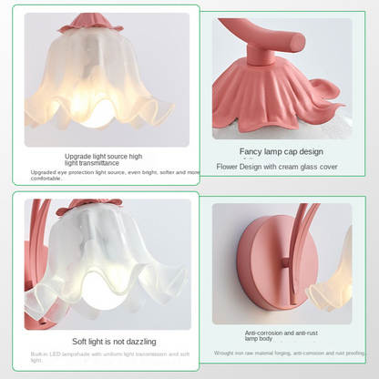 Floroux French Retro Wall Lamp | Floral Design | Romantic Lighting for Garden & Terrace