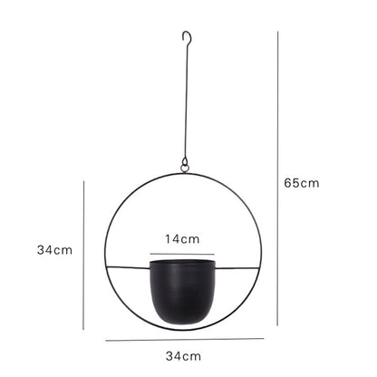 Hanging Flower Pot Floroux in Metal | Modern Plant Container | Indoor & Outdoor Decor | Space Saver & Stylish