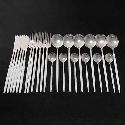 RoyalGlimmer Ensemble de Couverts Dorés - Ensemble de Couverts Dorés pour une Table Luxueuse